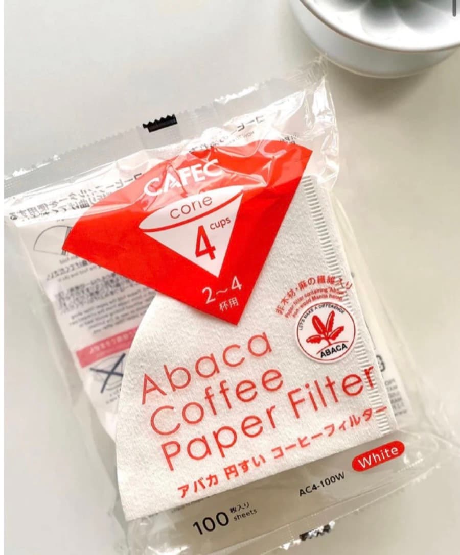 Cone Filter Paper - 4 Cup CAFEC Abaca